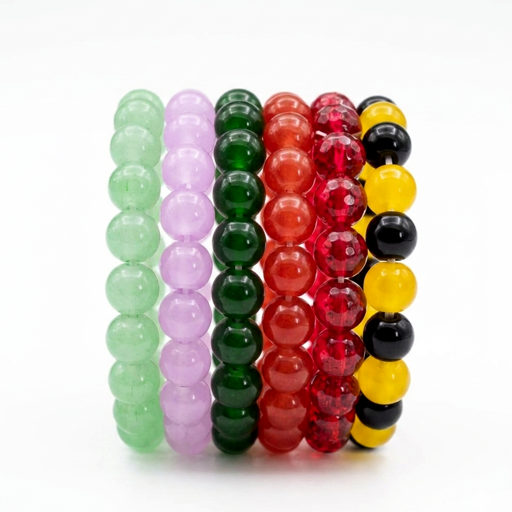 Urthn Multicolor Beaded Bracelet Combo for Women | Fashion Jewelry Set (Set of 6)