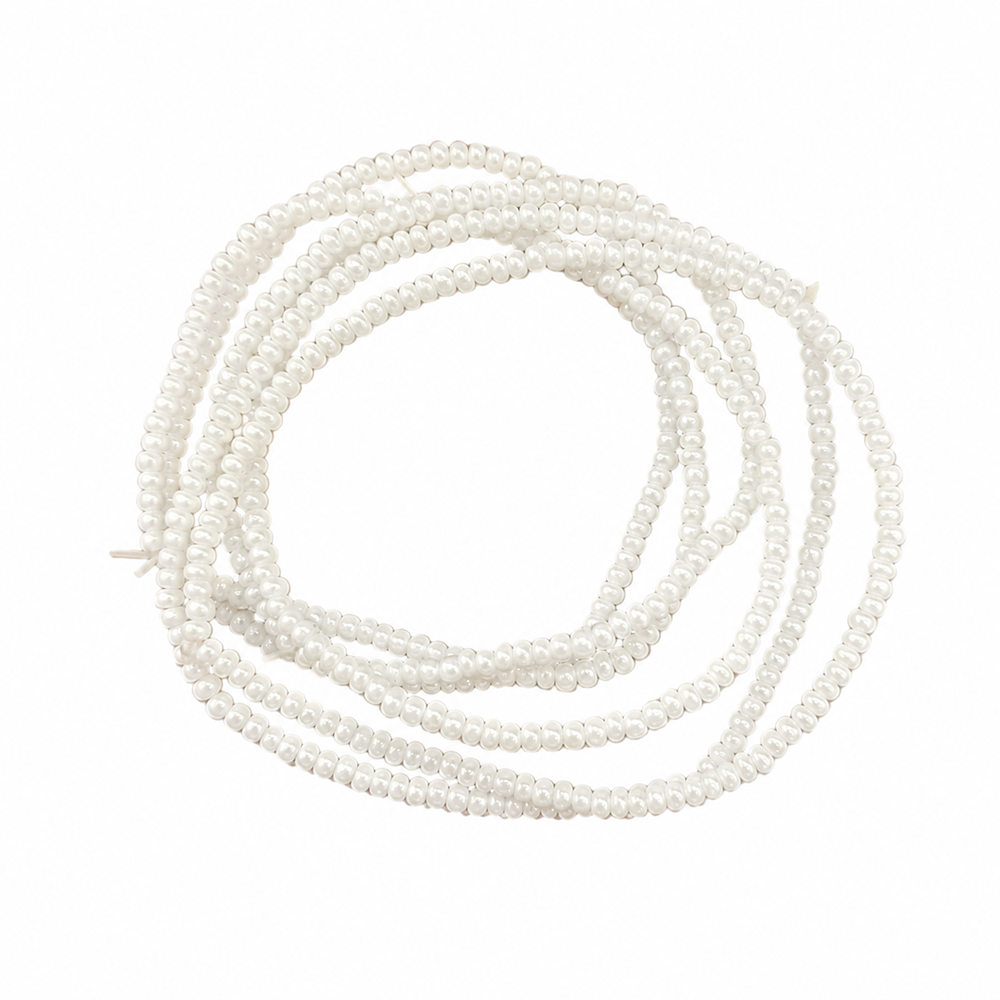 Urthn Trendy White Strand Seed Bead Bracelet Combo Set of 6 for Women(pack of 6)