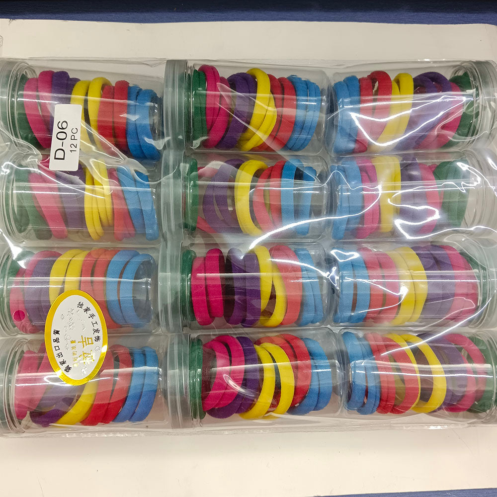Urthn Set of 12 Soft Multicolor Hair Rubber Bands for Women & Girls-1006303