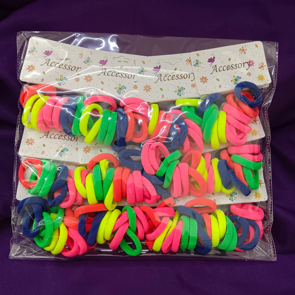 Urthn Set of 12 Soft Multicolor Small Hair Rubber Bands for Women & Girls-1006324