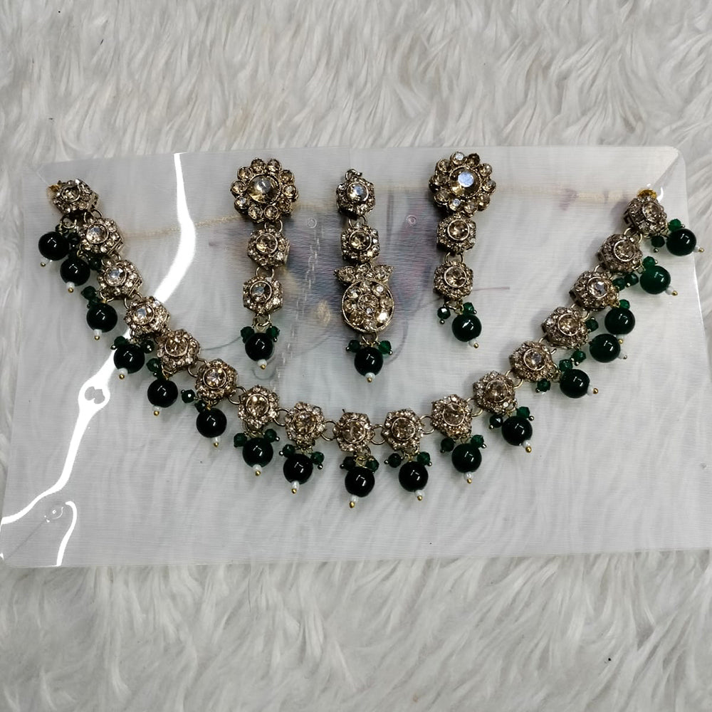 Kumavat Jewels Gold Plated Austrian Stone Choker Necklace Set