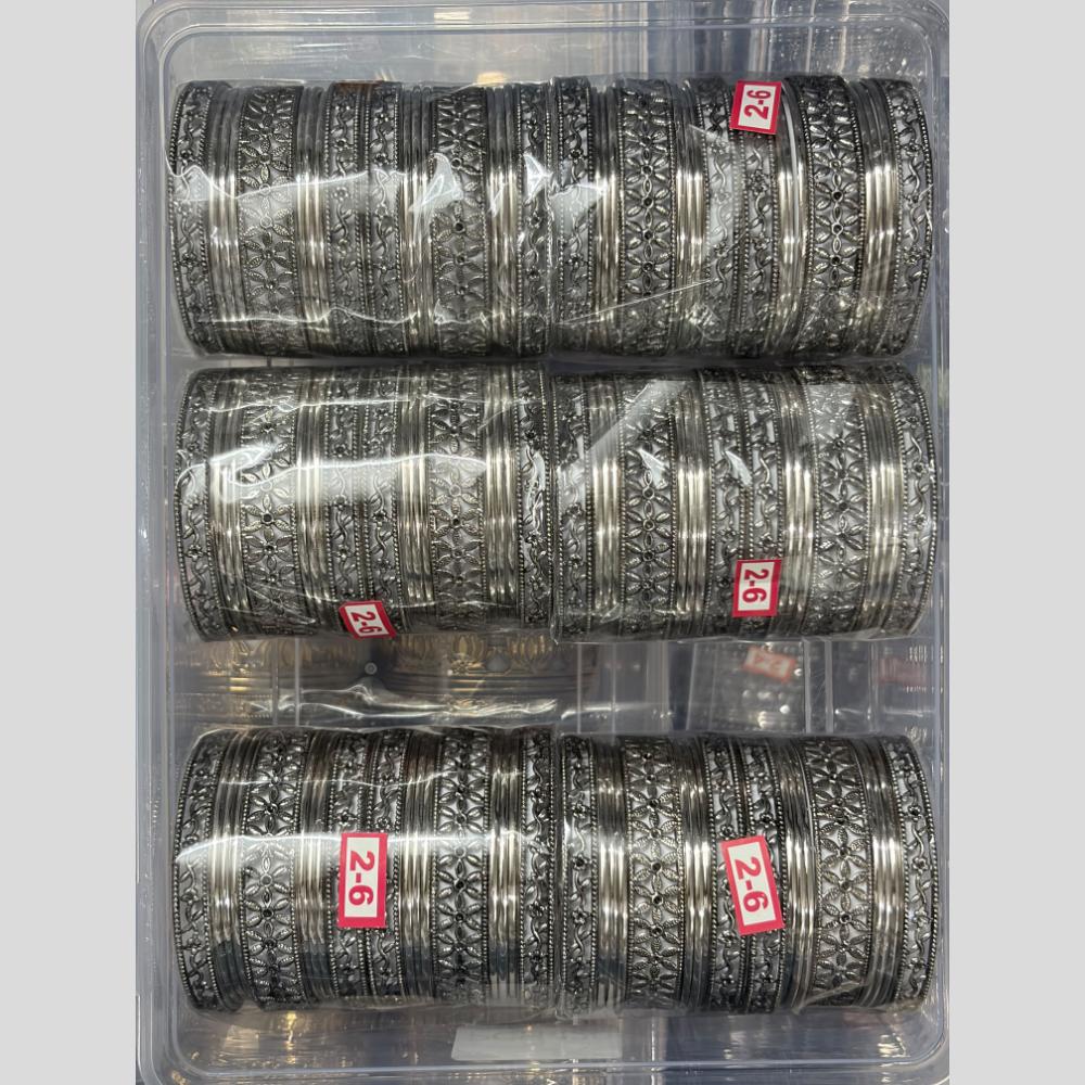 Shree Asha Bangles Premium Oxidised Plated Traditional Bangles Set