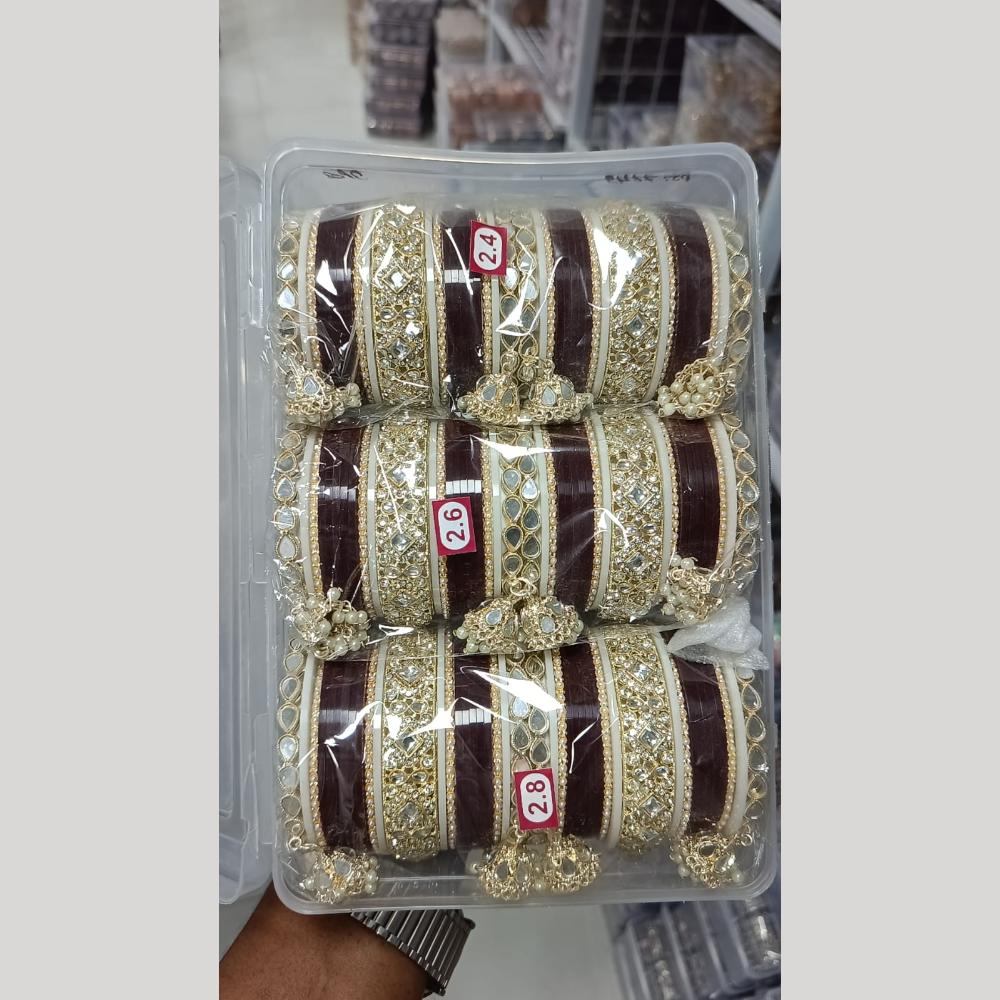 Pratima Jewellery Mart Festive Wear Designer Acrylic And Mirror Bangles Set
