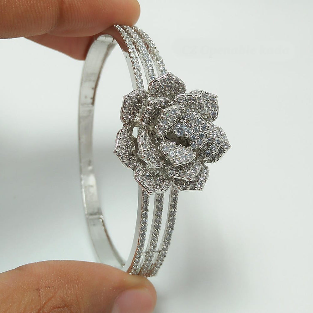 Manisha Jewellery Silver Plated Austrian Stone Bangle