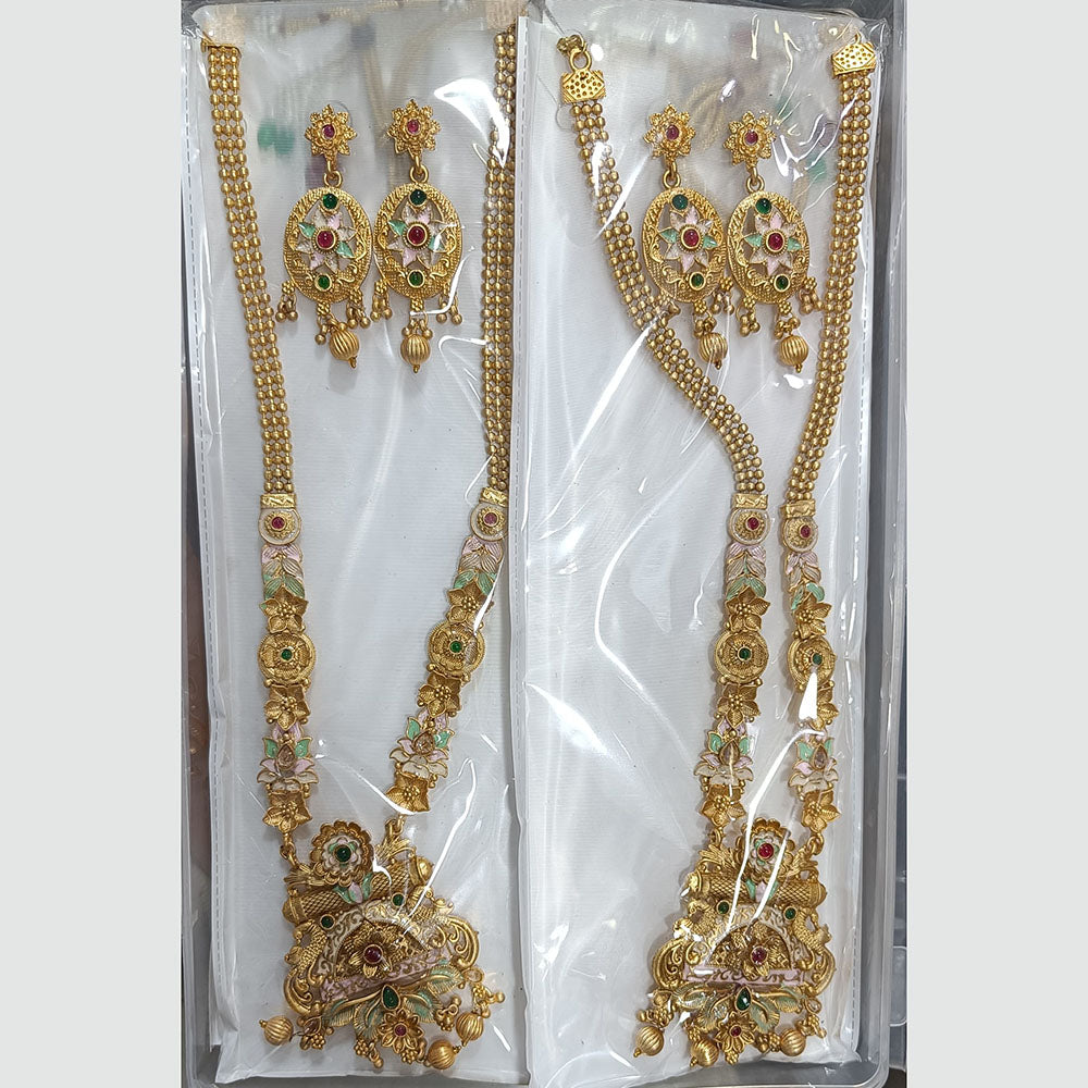 Manisha Jewellery Gold Plated Pota Stone And Pearls Choker Necklace Set (1 Piece Only)