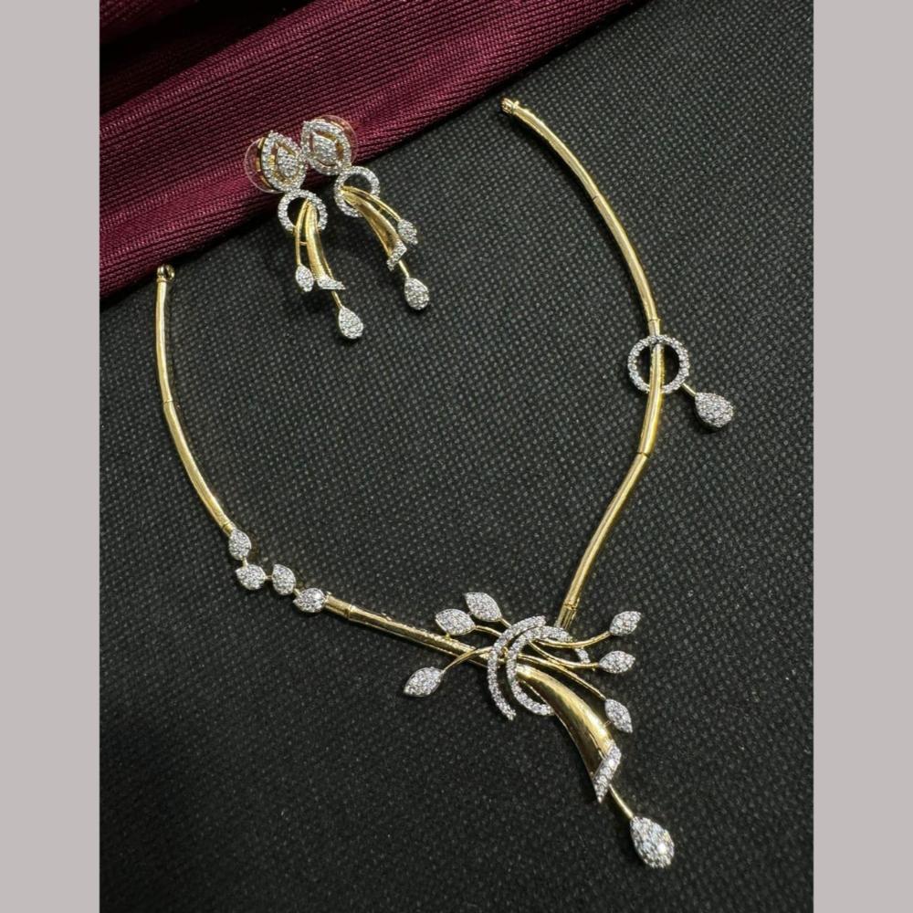 Manisha Jewellery Gold Plated Austrian Stone Necklace Set
