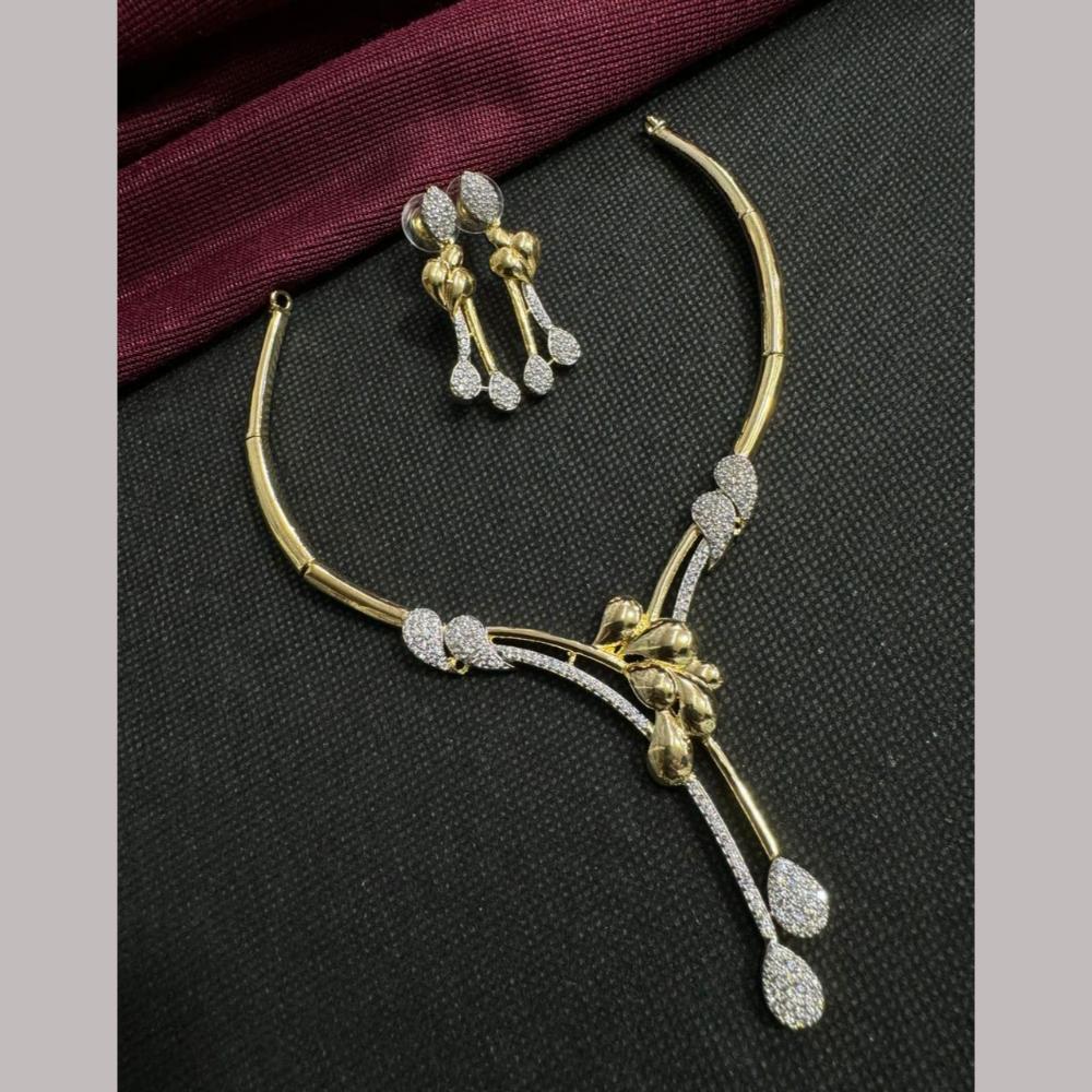 Manisha Jewellery Gold Plated Austrian Stone Necklace Set
