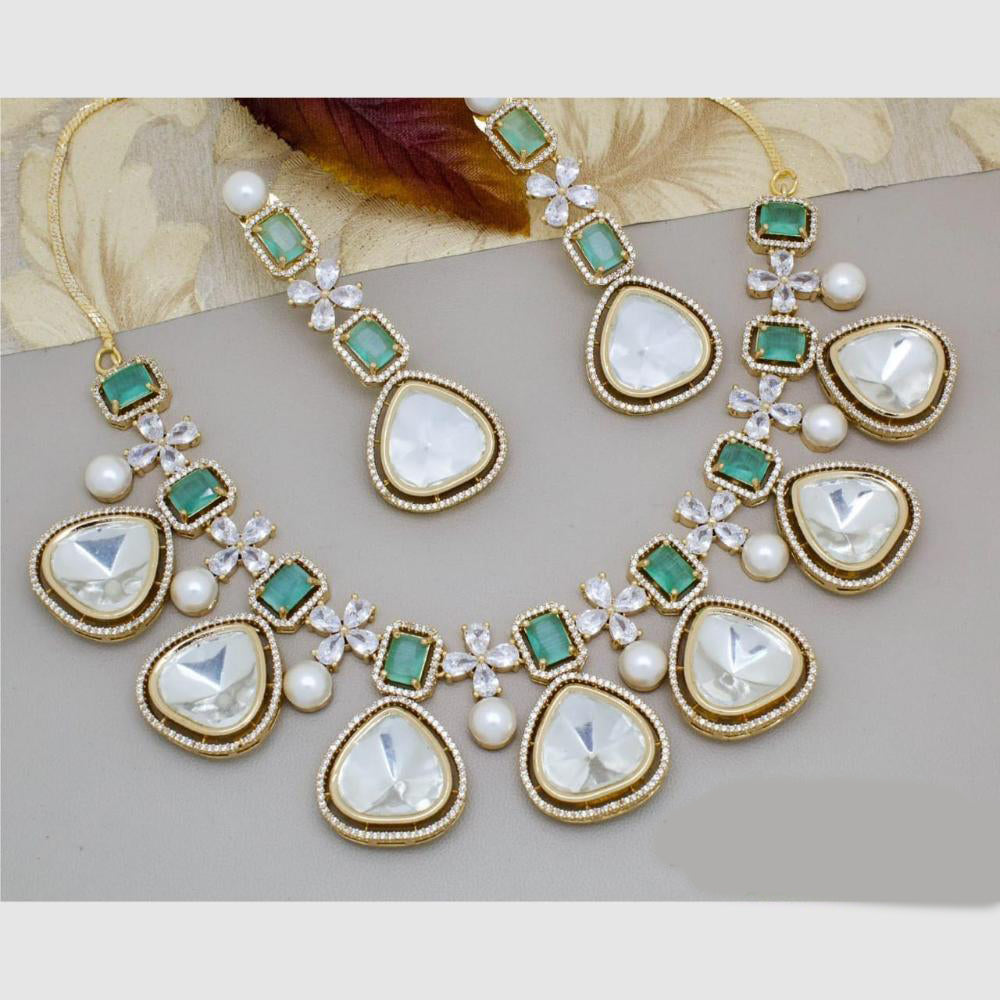 Manisha Jewellery Gold Plated Crystal Stone Necklace Set