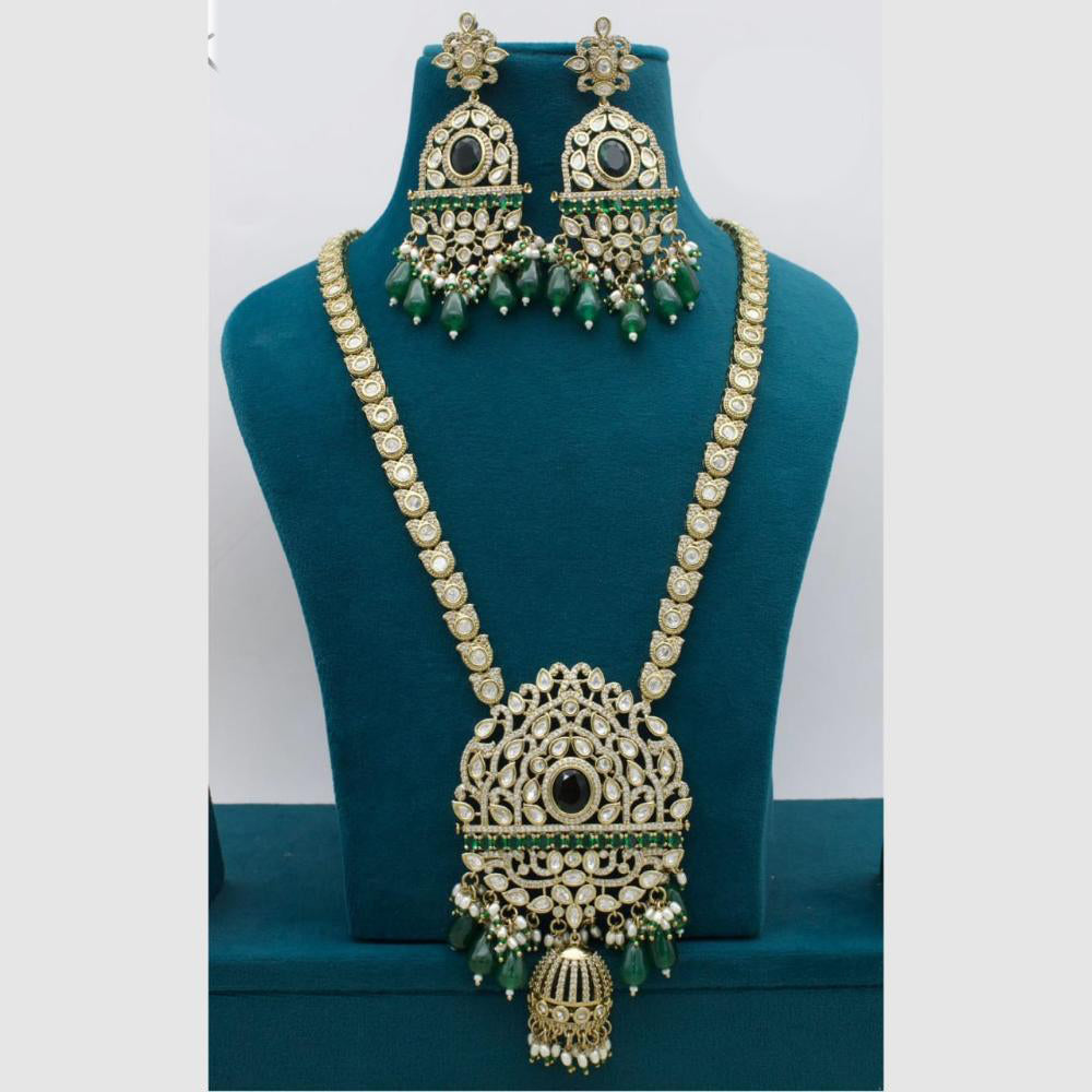 Manisha Jewellery Gold Plated Kundan Stone And Pearls Necklace Set