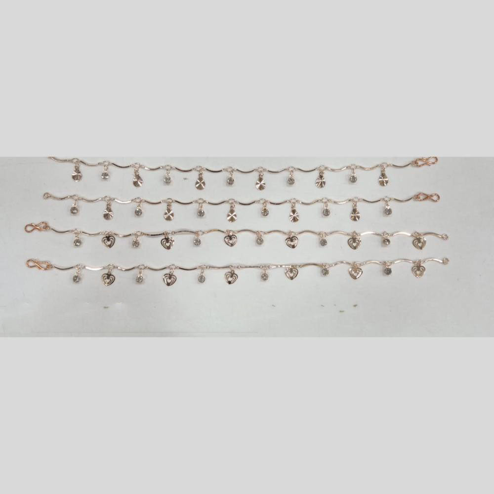 Manisha Jewellery Rose Gold Plated Austrian Stone Bracelet (Assorted Design) (One Piece Only)