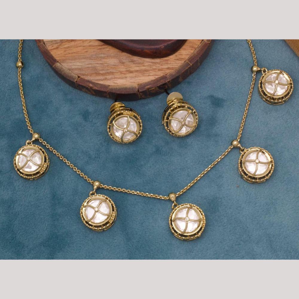 Manisha Jewellery Gold Plated Kundan Necklace Set