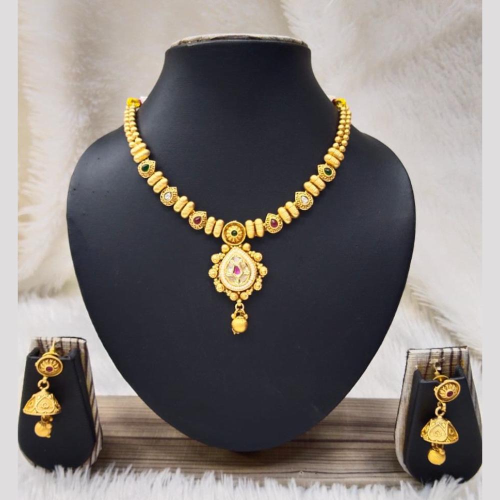 Manisha Jewellery Royal Roots Pota Stone Necklace Set