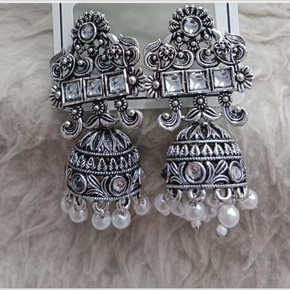 Manisha Jewellery Antique Jhumka Earrings with Pearl Beads