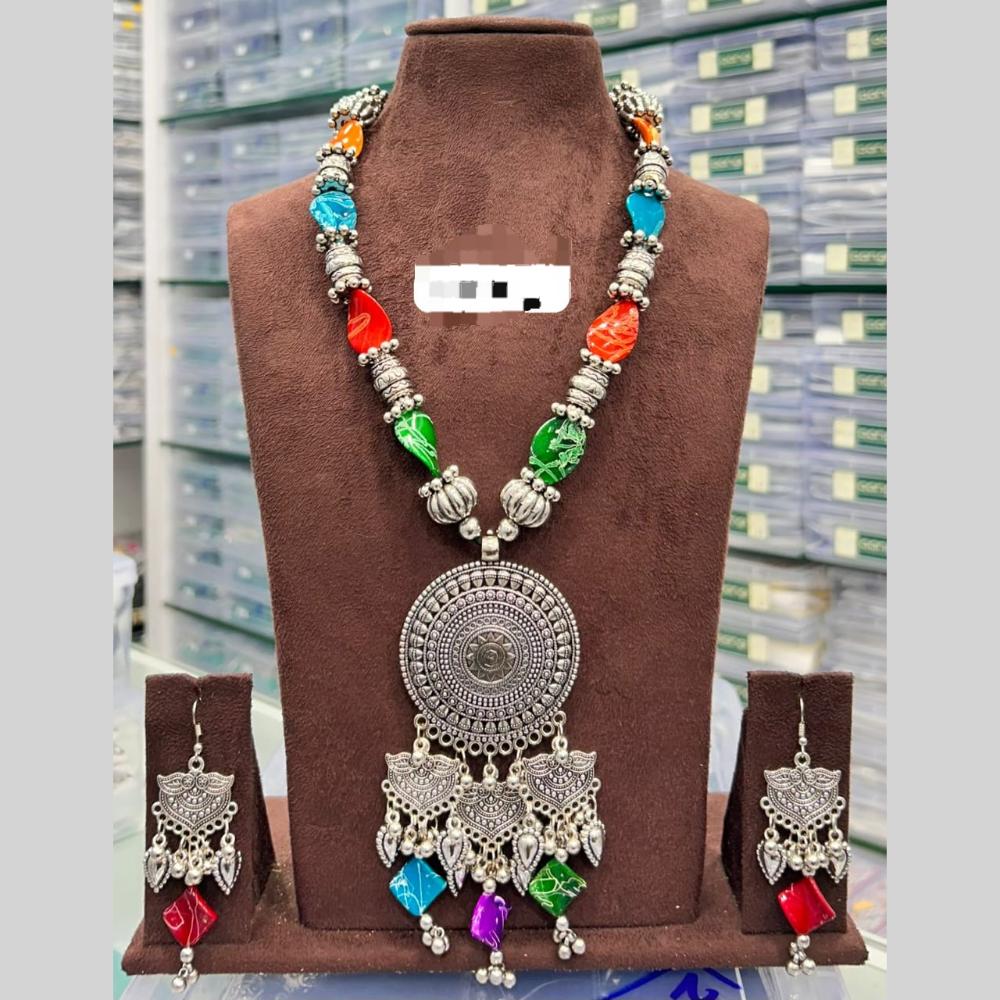 Manisha Traditional Oxidised Jewellery Set Tribal Necklace for Dandiya Nights