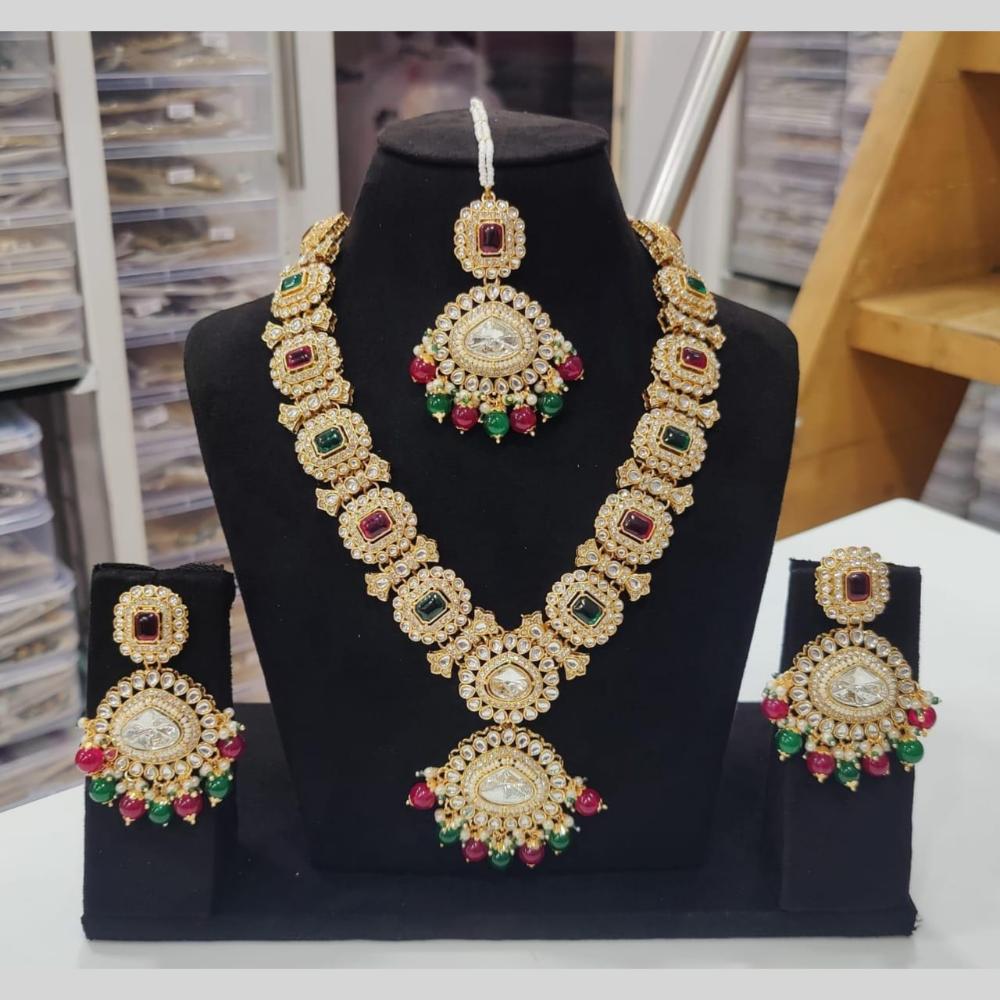 Manisha Jewellery Kundan And Beads Necklace Set