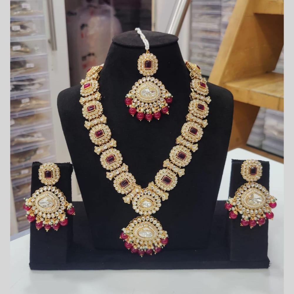 Manisha Jewellery Kundan And Beads Necklace Set