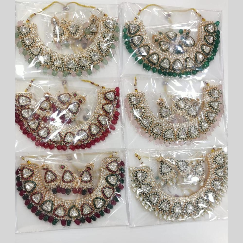 Manisha Jewellery Kundan Pearl And Beads Necklace Set