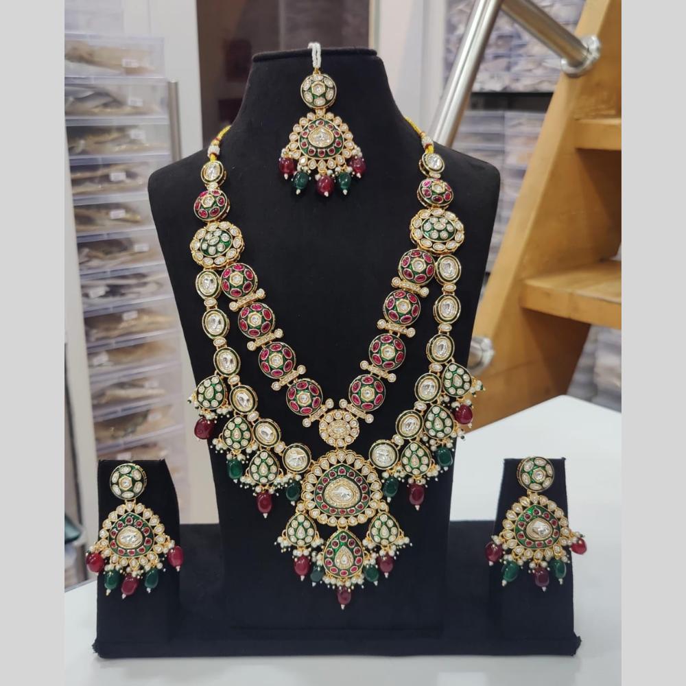 Manisha Jewellery Double Layer Kundan Necklace Set