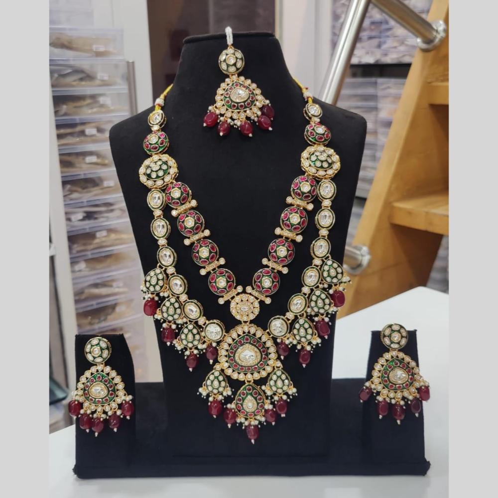 Manisha Jewellery Double Layer Kundan Necklace Set