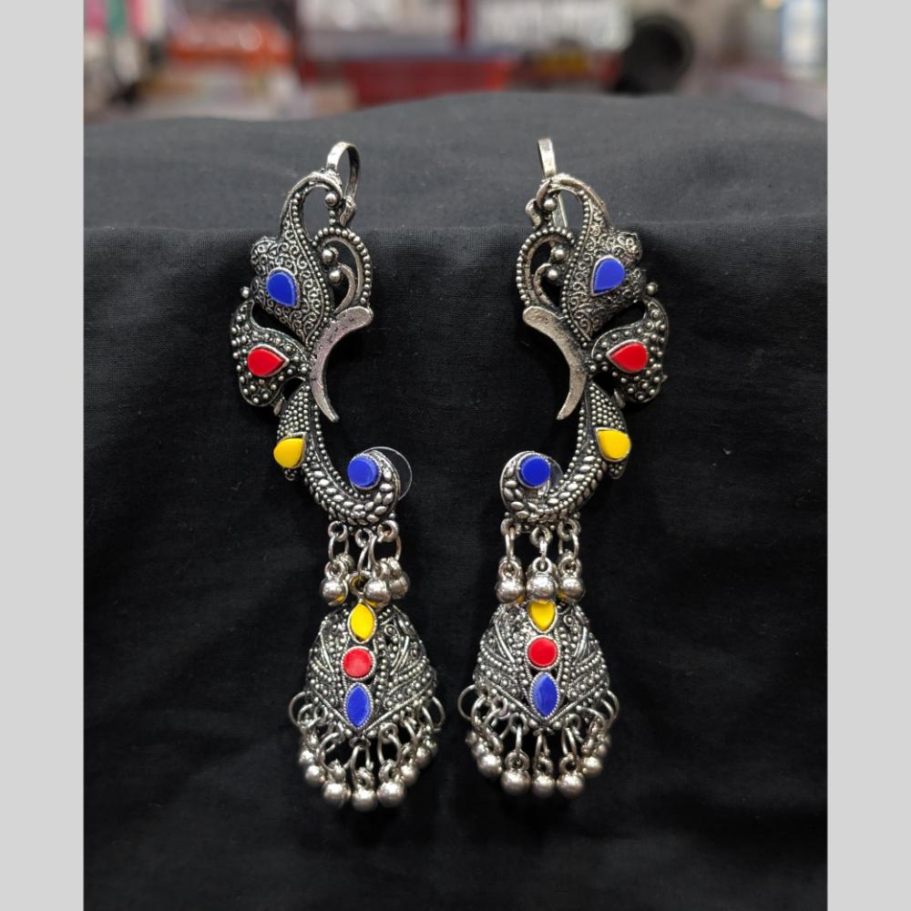 Manisha Jewellery Pota Stone Oxidised Dangler Earrings