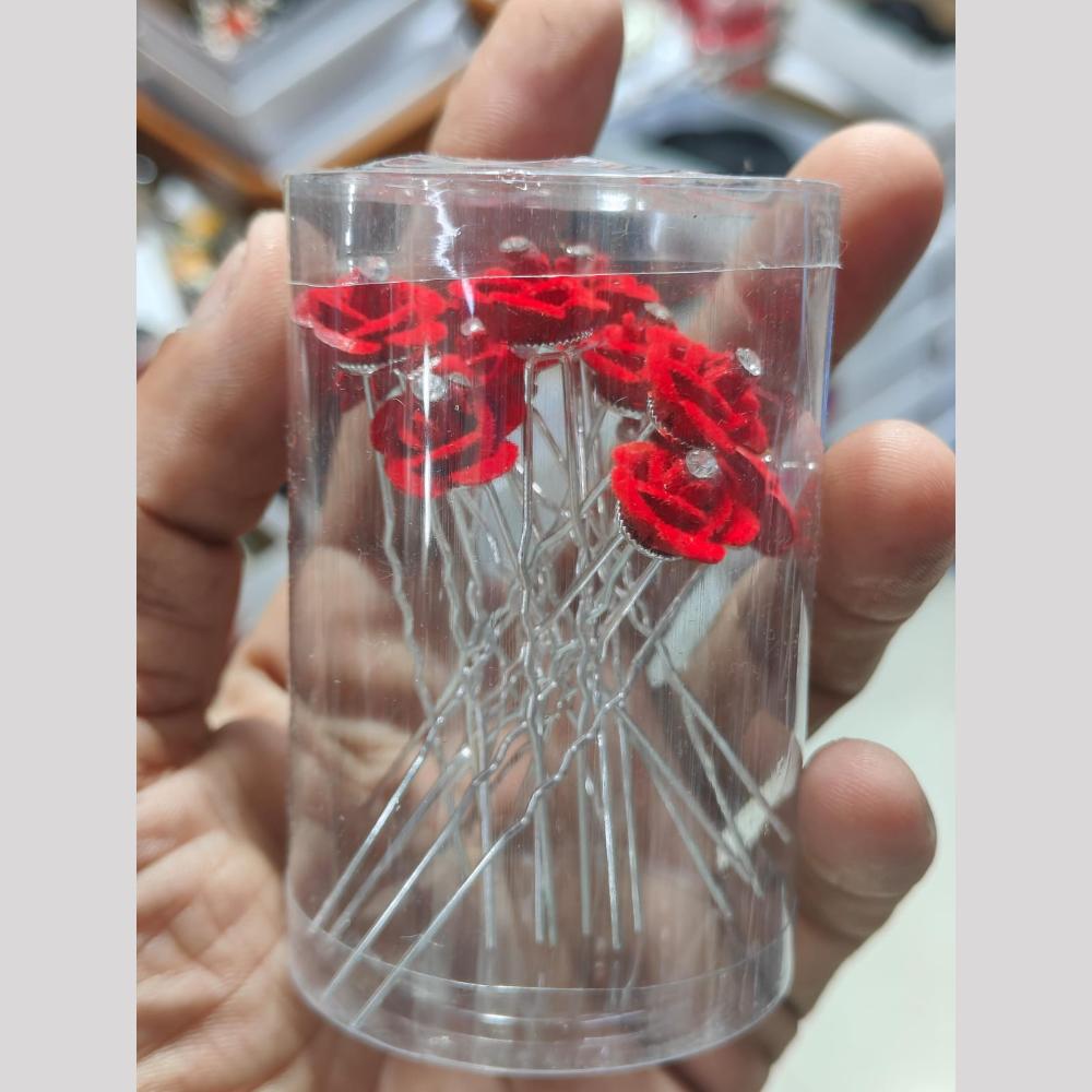 Manisha Jewellery Hair Accessories Flower Hair Pin Set For Elegant Hair Styling