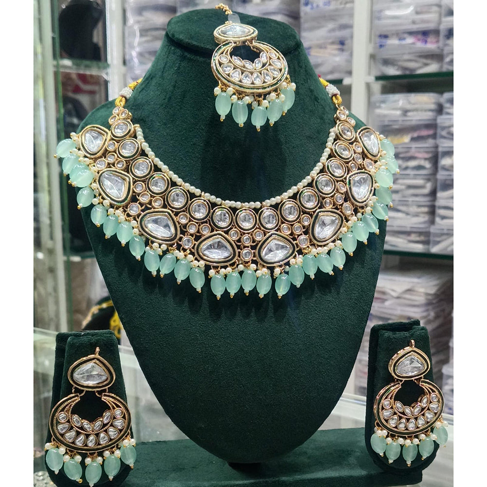 Manisha Jewellery Regal Aura Kundan Stone And Pearl Necklace Set