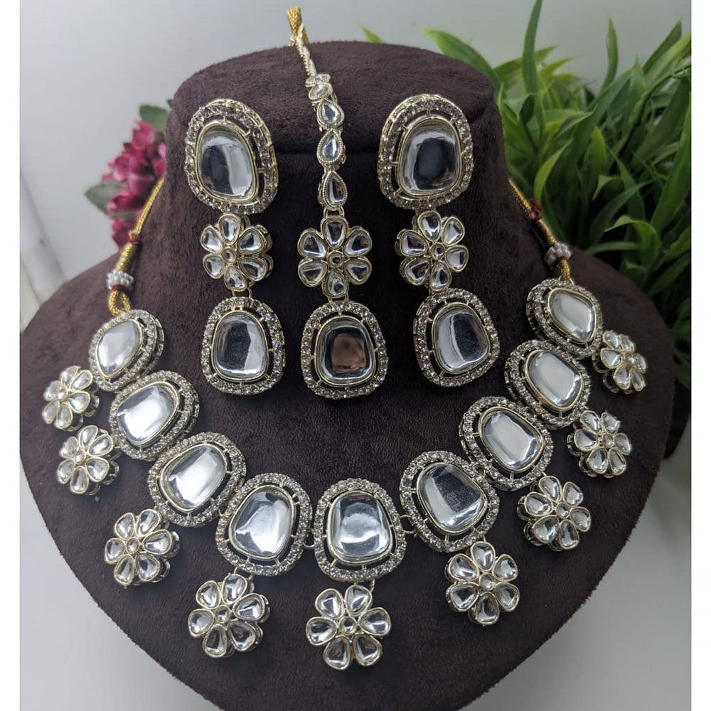 Manisha Jewellery Royal Austrian And Kundan Stone Necklace Set