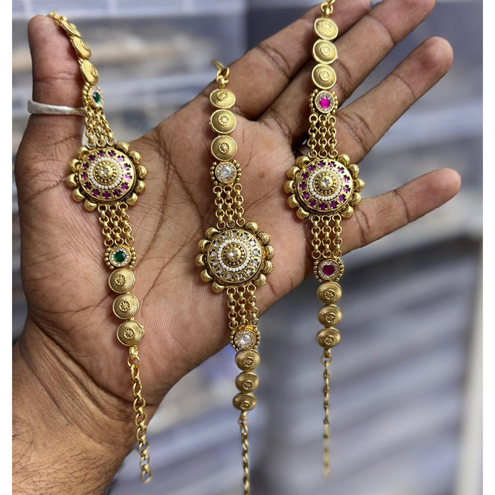 Manisha Jewellery Premium Pota Stone Adjustable Bracelet (One Piece Only)