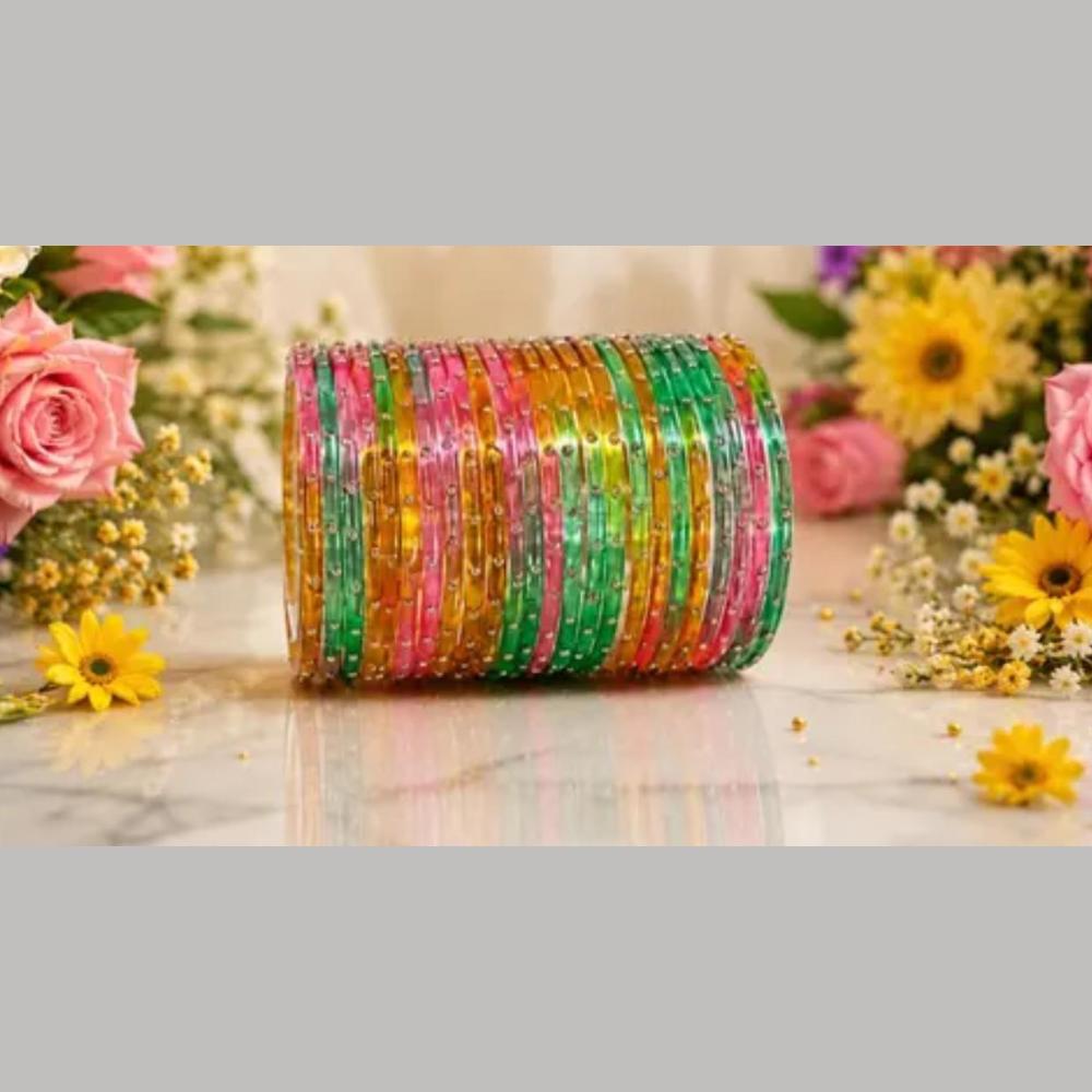 Manisha Jewellery Classic Austrian Stone Glass Bangles Set for Women