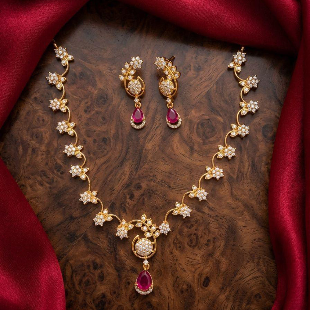 Manisha Jewellery Royal Austrian Stone Designer Necklace Set