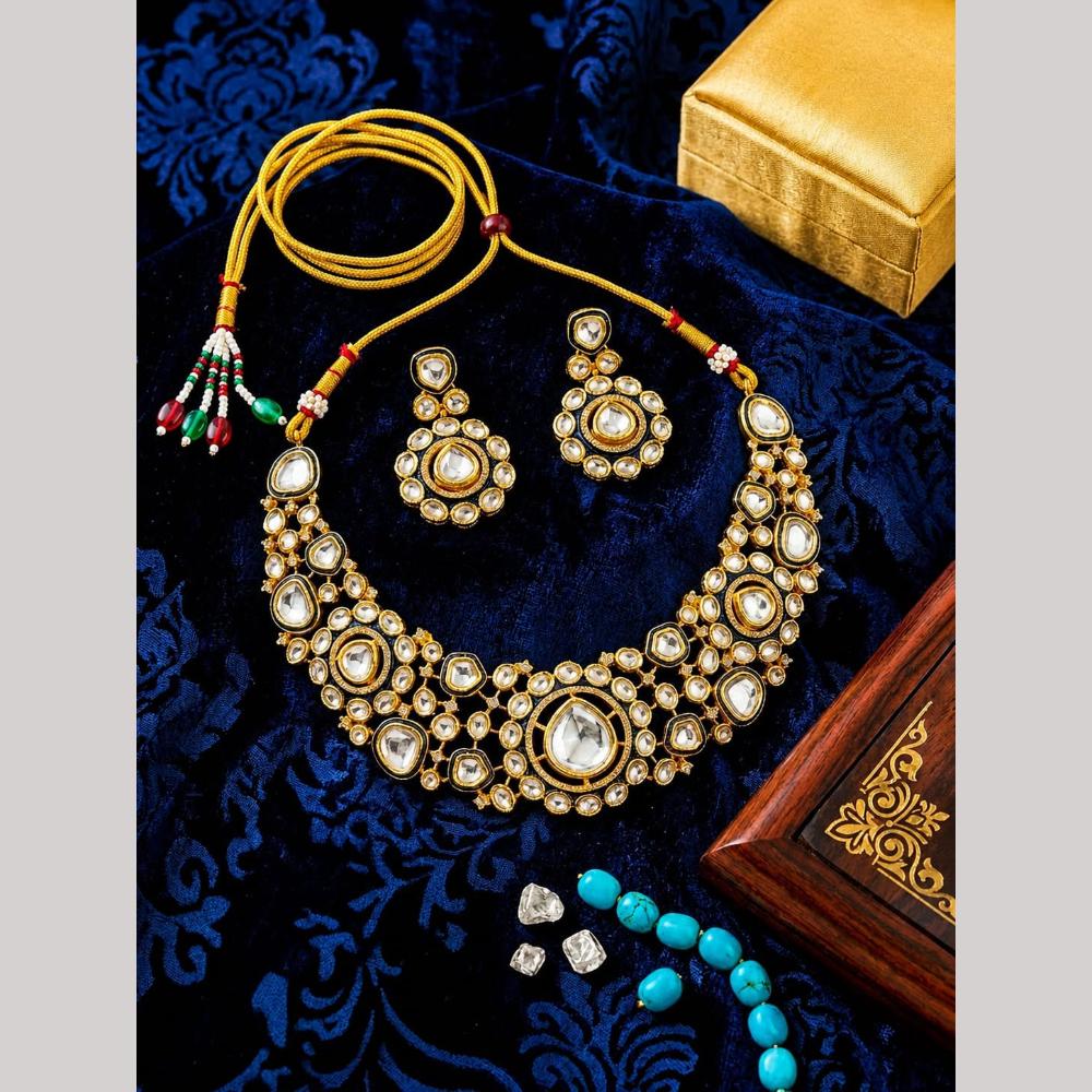Manisha Gold Plated Kundan Stone Necklace Set