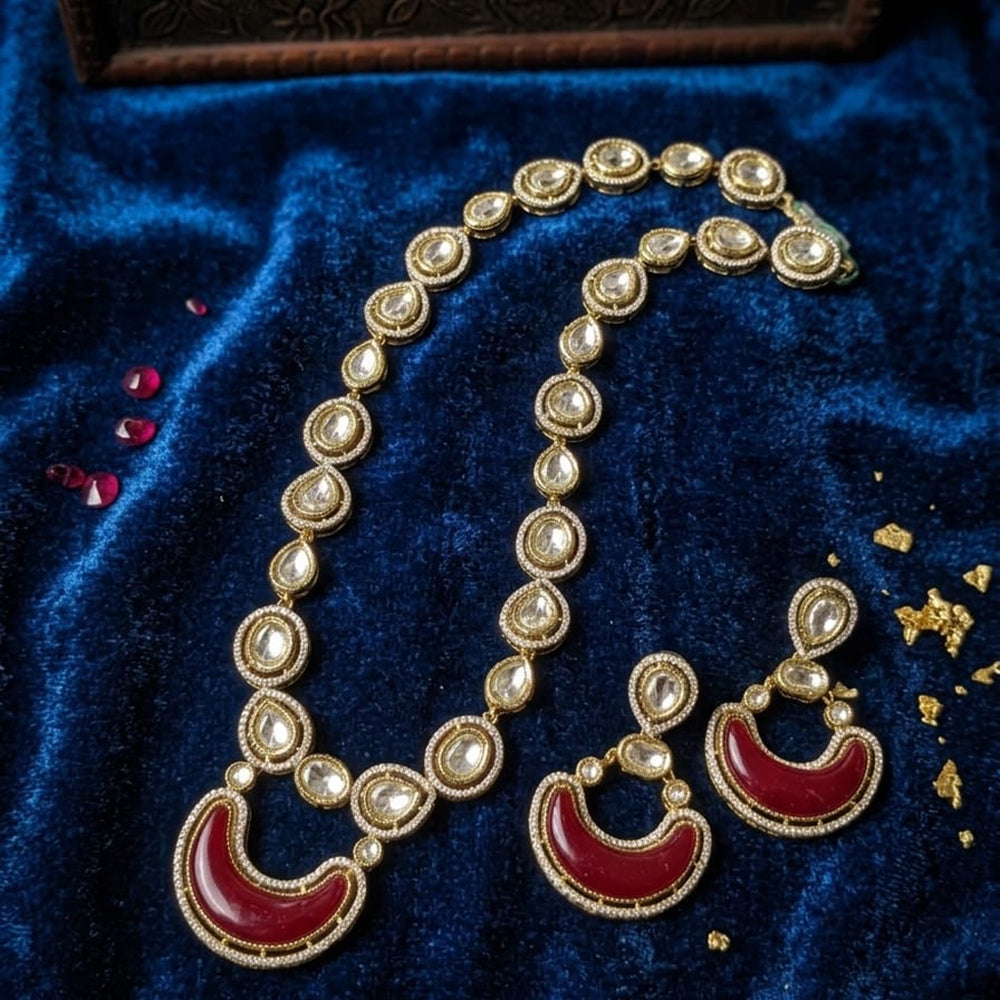 Manisha Jewellery Graceful Polki Kundan Stone Necklace Set