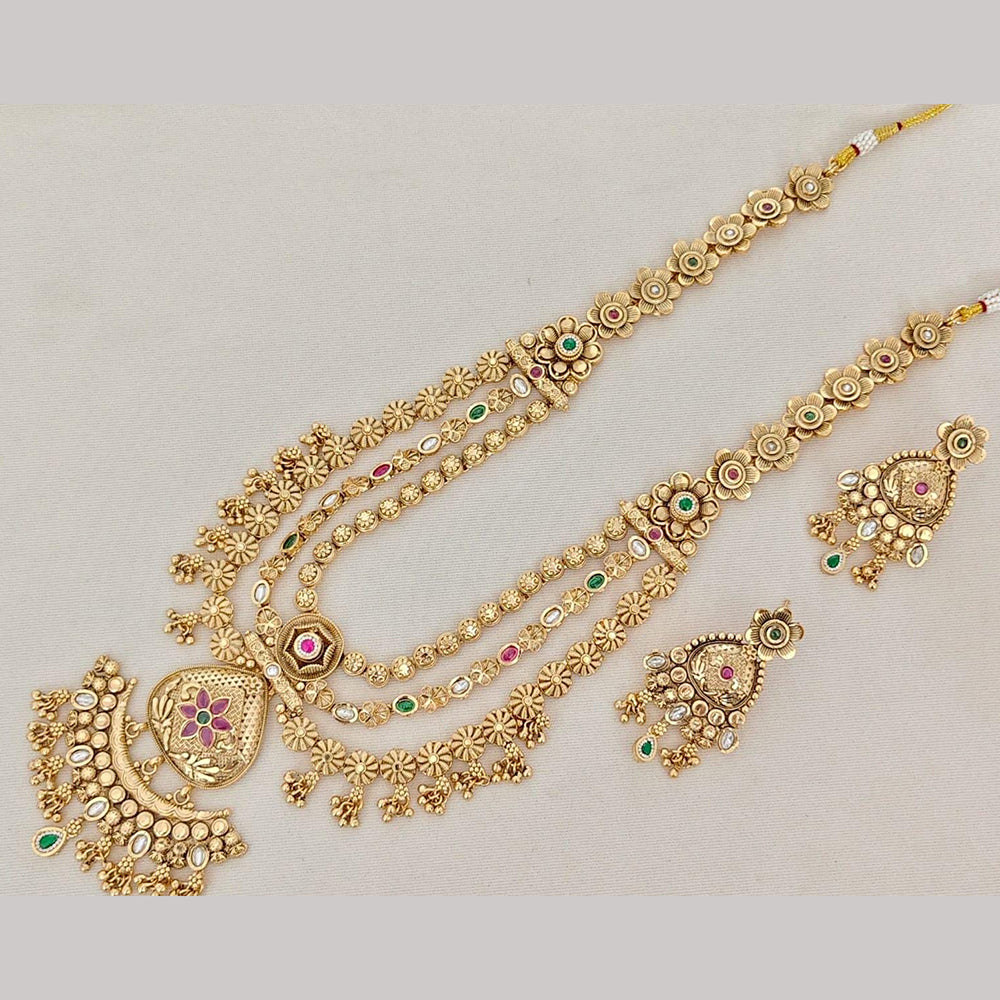 Manisha Jewellery Classic Pota Stone Long Necklace Set