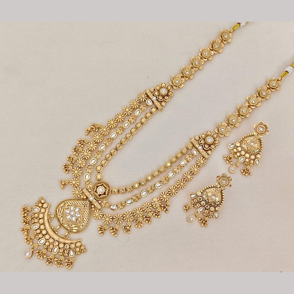 Manisha Jewellery Classic Pota Stone Long Necklace Set