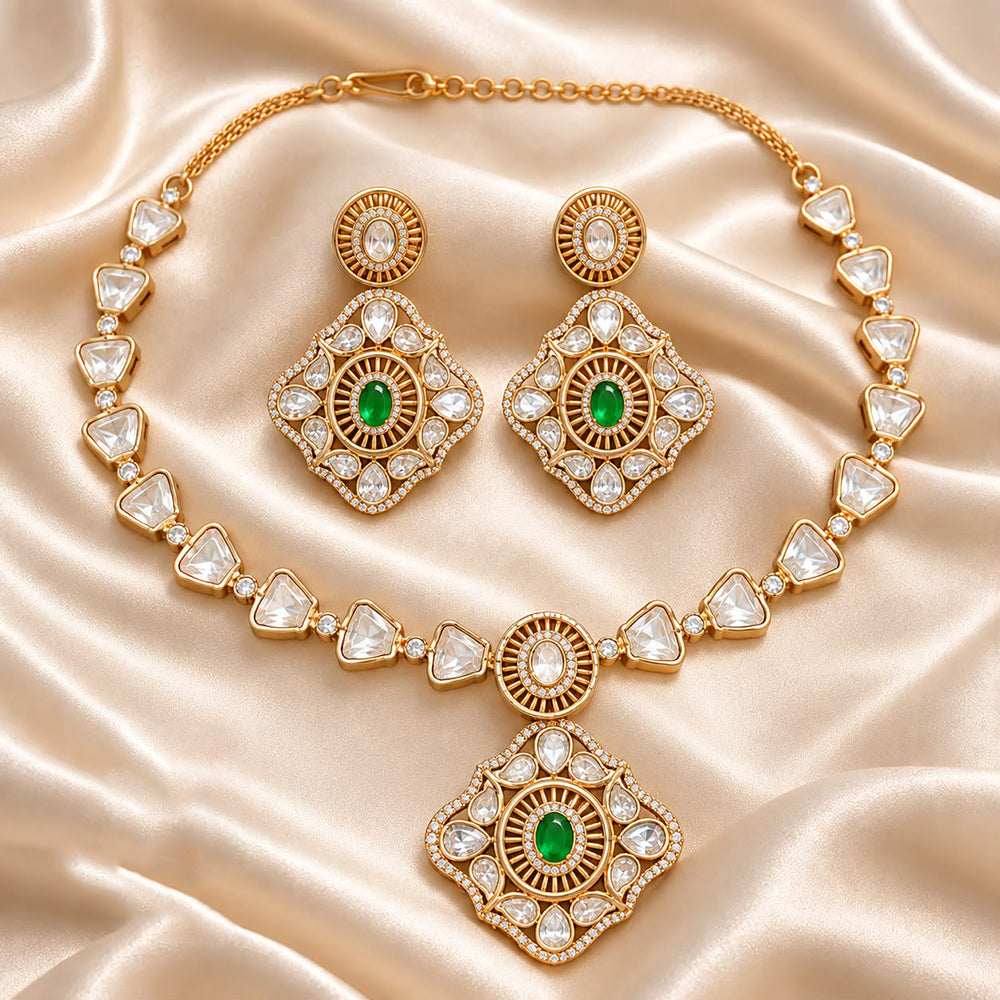 Manisha Jewellery Royal Look Austrian Stone Necklace Set
