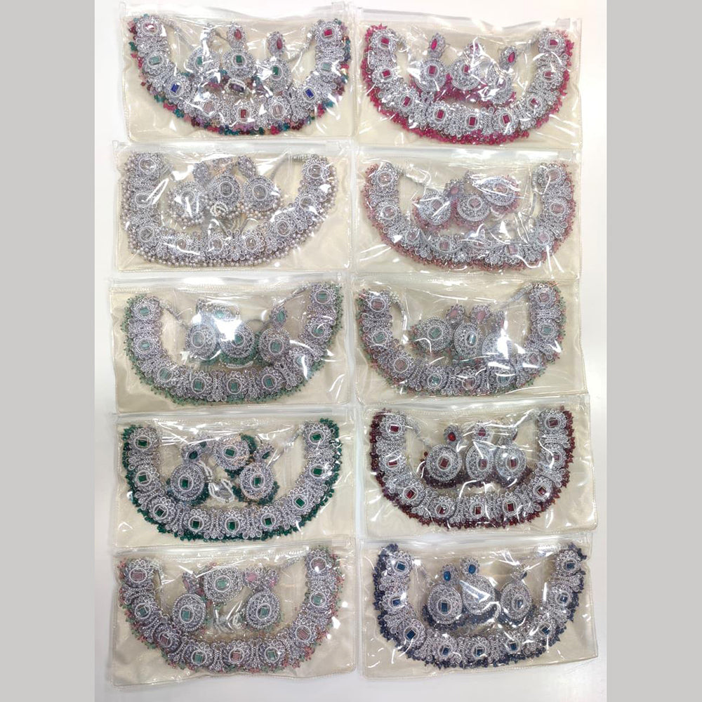 Manisha Jewellery Royal Crystal Stone And Pearl Necklace Set