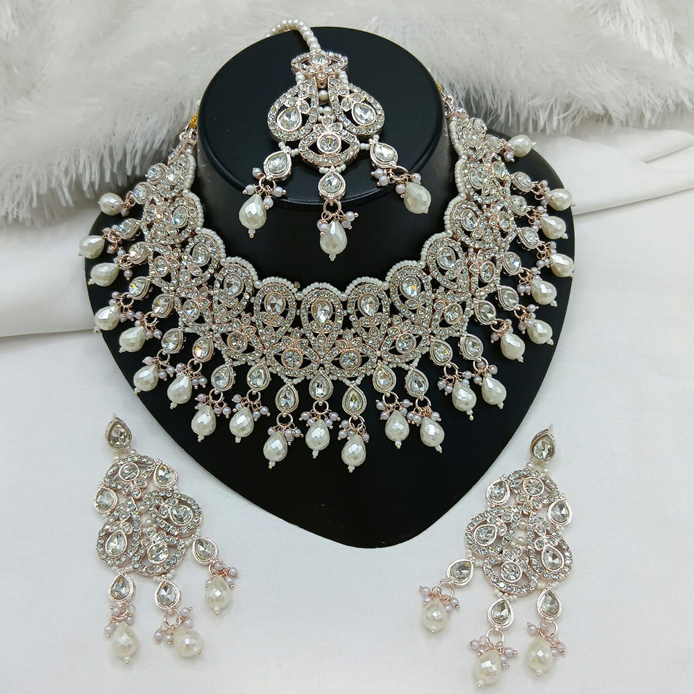 Lucentarts Jewellery Heritage Style Pota Austrian Stone Beaded Choker Necklace Set