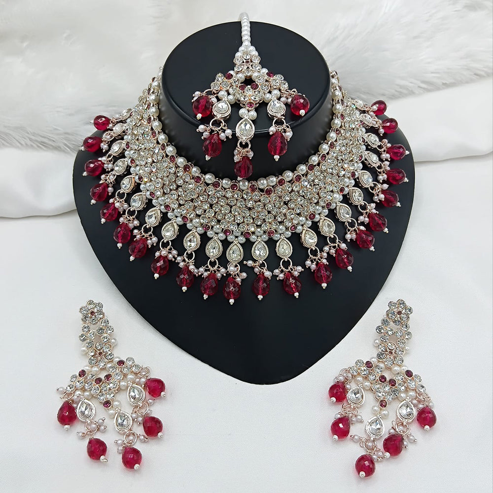 Lucentarts Jewellery Heritage Style Pota Austrian Stone Beaded Choker Necklace Set