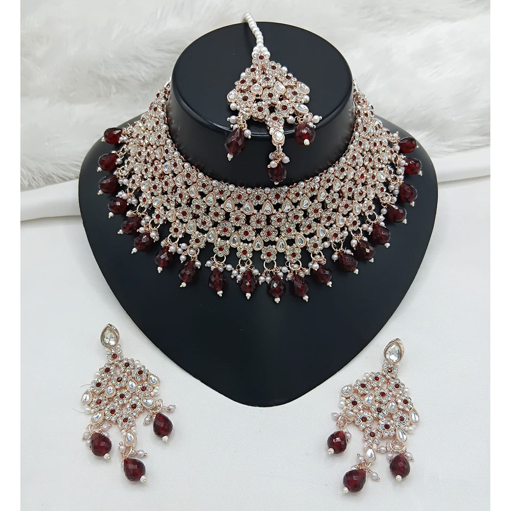 Lucentarts Jewellery Heritage Style Pota Austrian Stone Beaded Choker Necklace Set