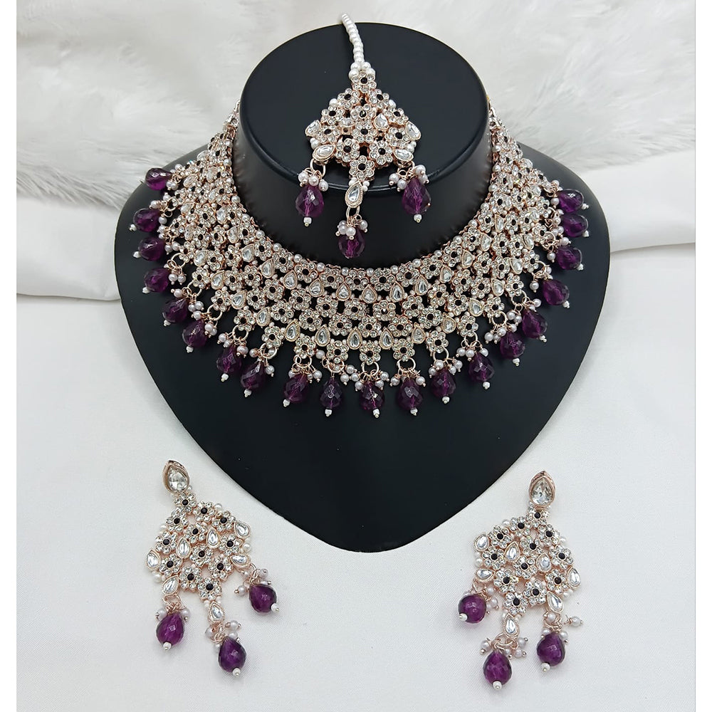 Lucentarts Jewellery Heritage Style Pota Austrian Stone Beaded Choker Necklace Set