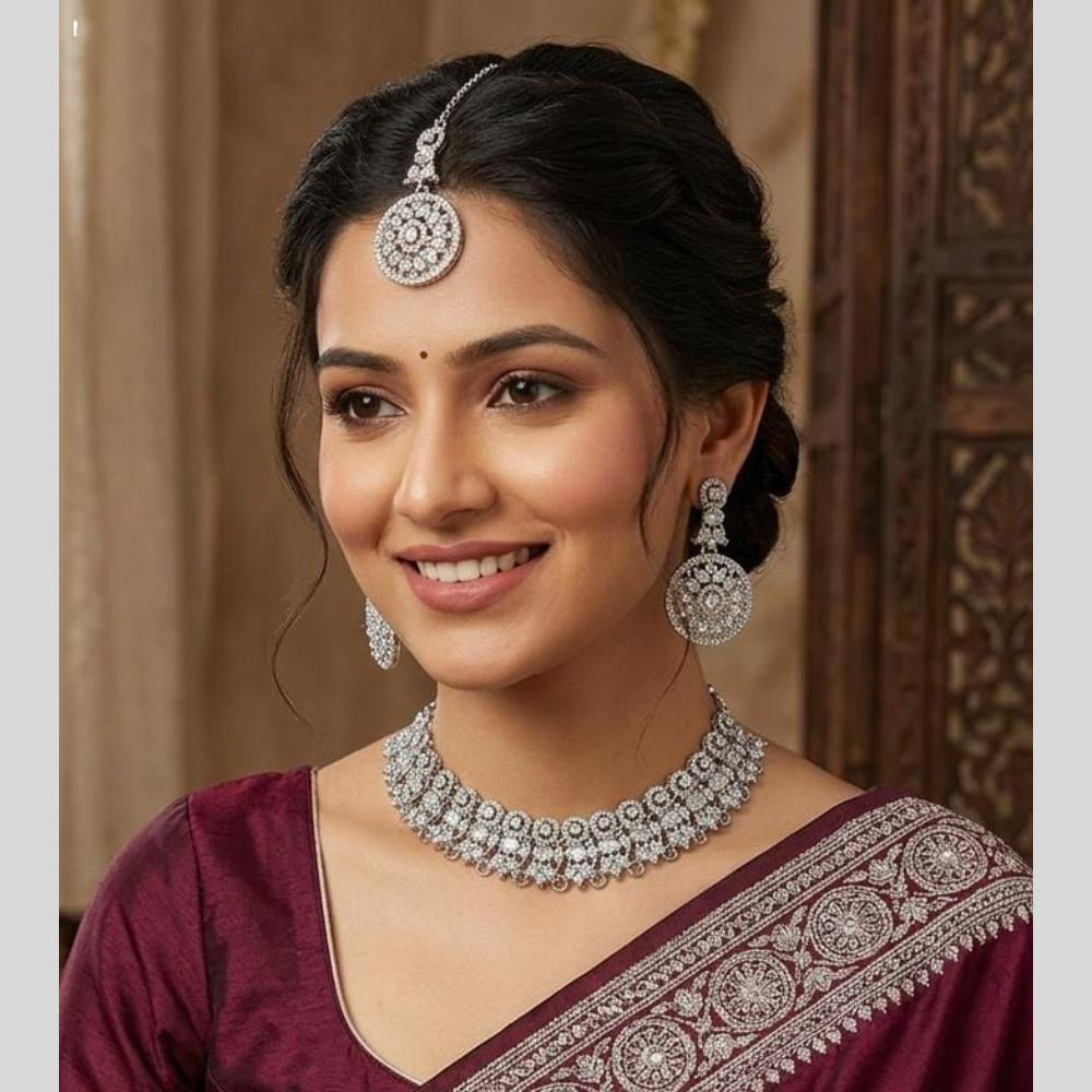 Lucentarts Jewellery Sparkle Crystal And Austrian Stone Designer Necklace Set