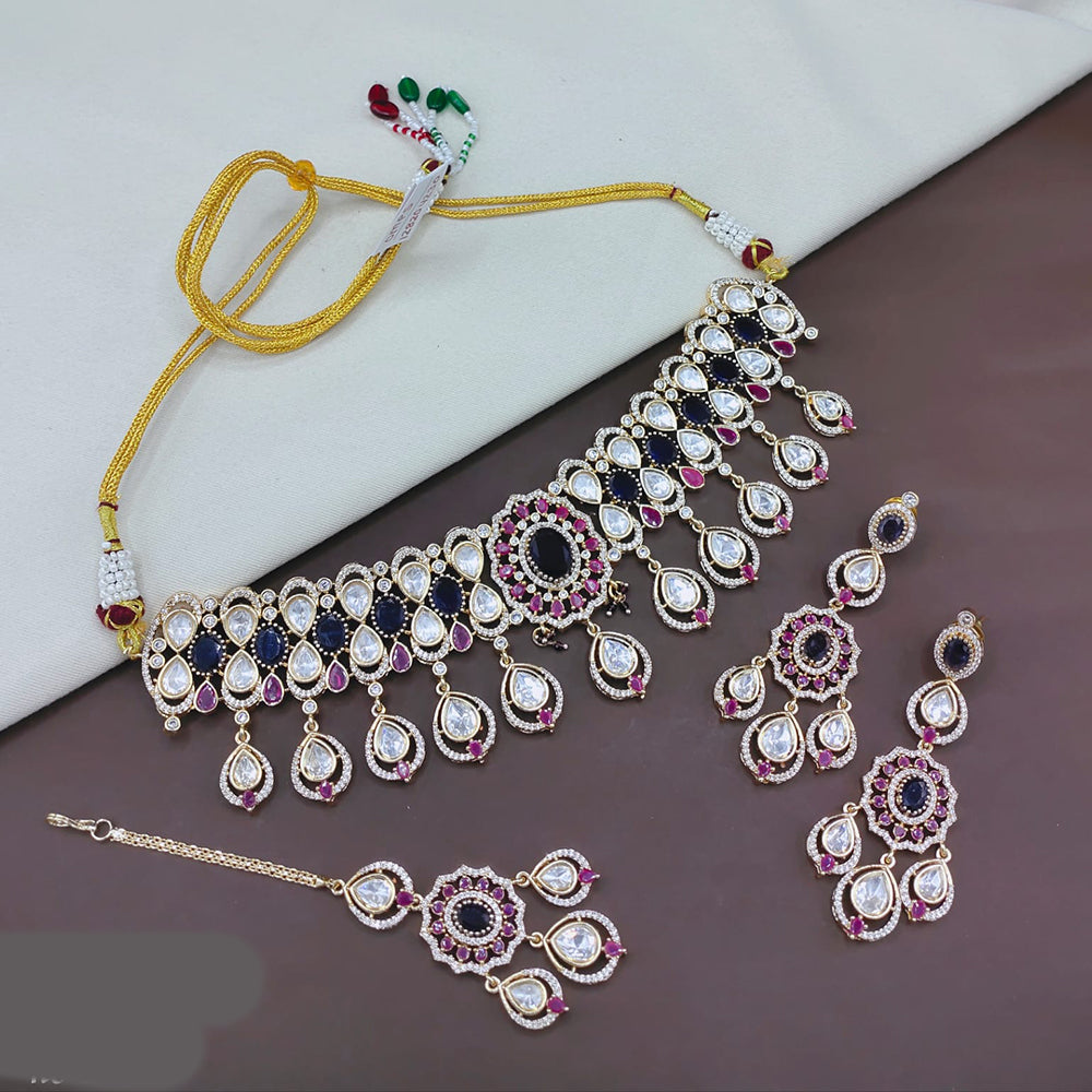Lucentarts Jewellery Designer Polki Kundan Stone Choker Necklace Set