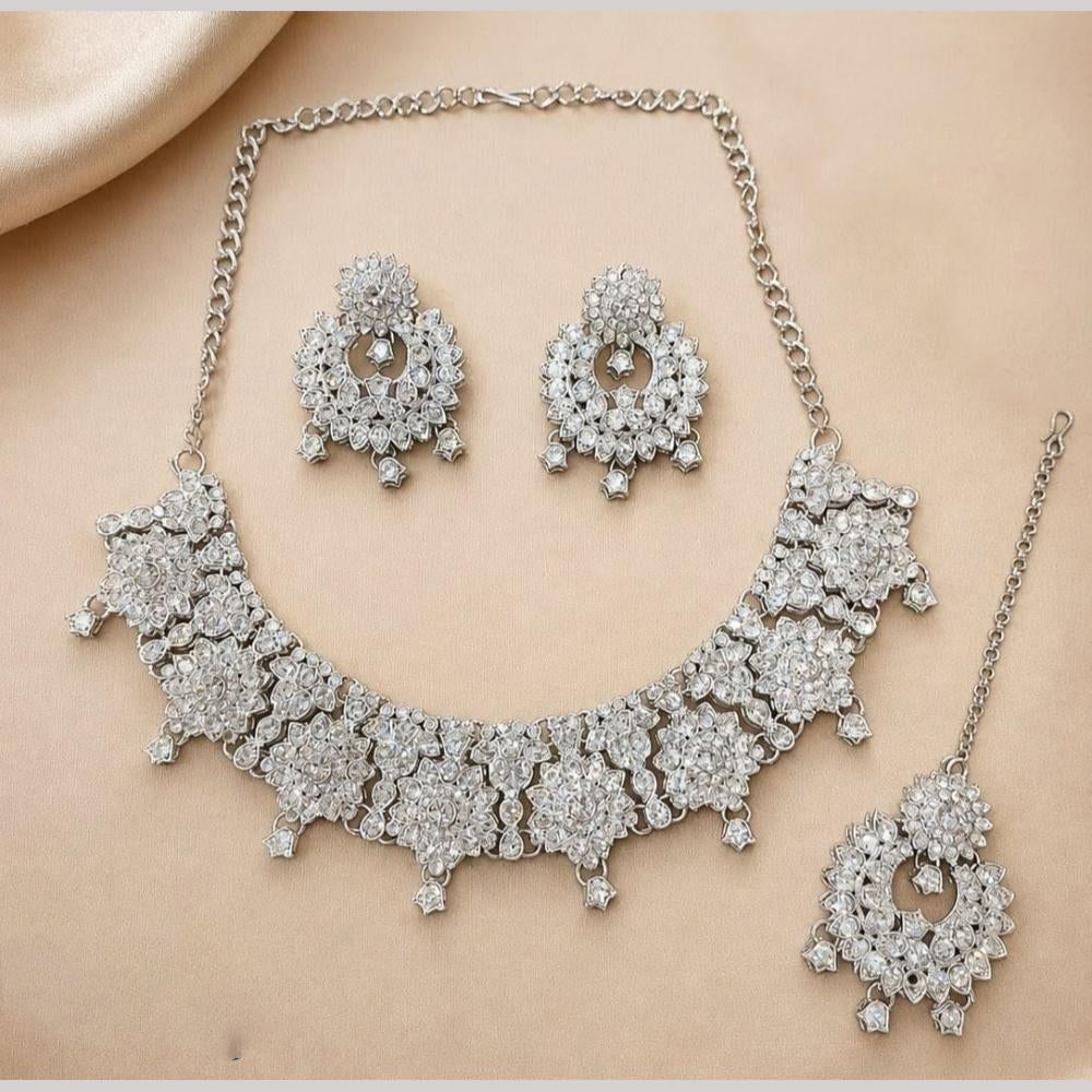 Lucentarts Jewellery Austrian Stone Necklace Set for Women