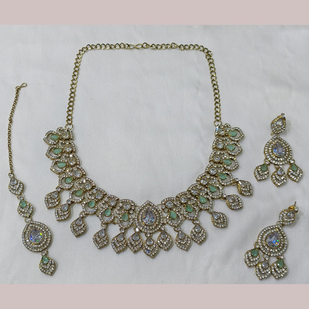 Lucentarts Jewellery Designer Austrian And Crystal Stone Necklace Set