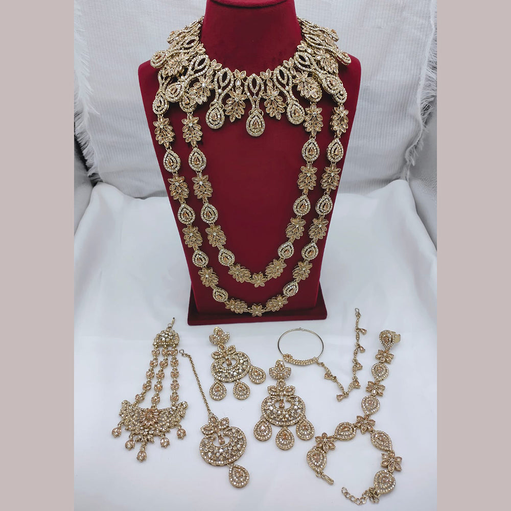 Lucentarts Jewellery Kundan And Austrian Stone Bridal Jewellery Set
