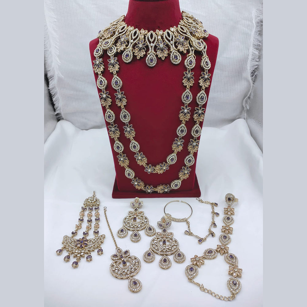 Lucentarts Jewellery Kundan And Austrian Stone Bridal Jewellery Set