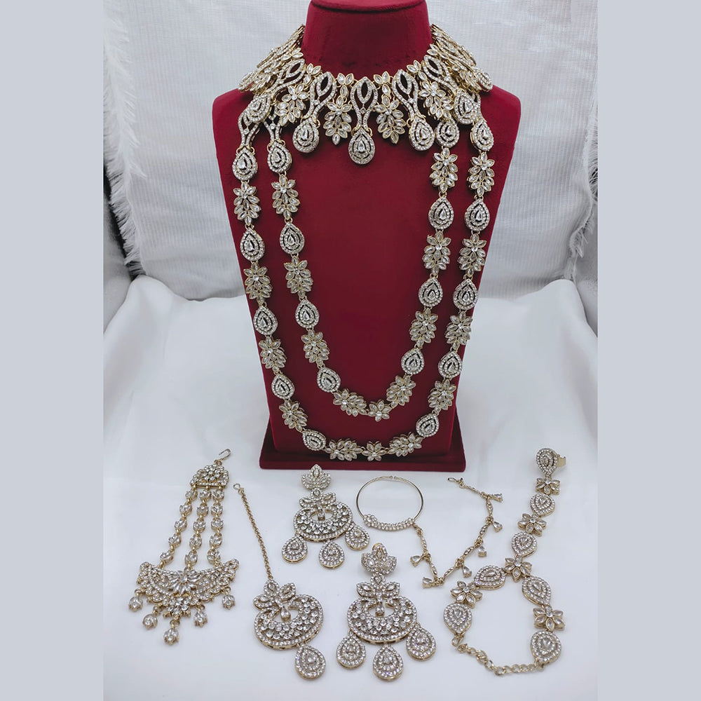 Lucentarts Jewellery Kundan And Austrian Stone Bridal Jewellery Set