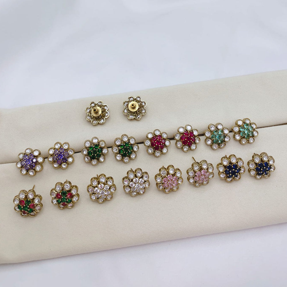 Lucentarts Jewellery Beautiful American Diamond Studs Earrings