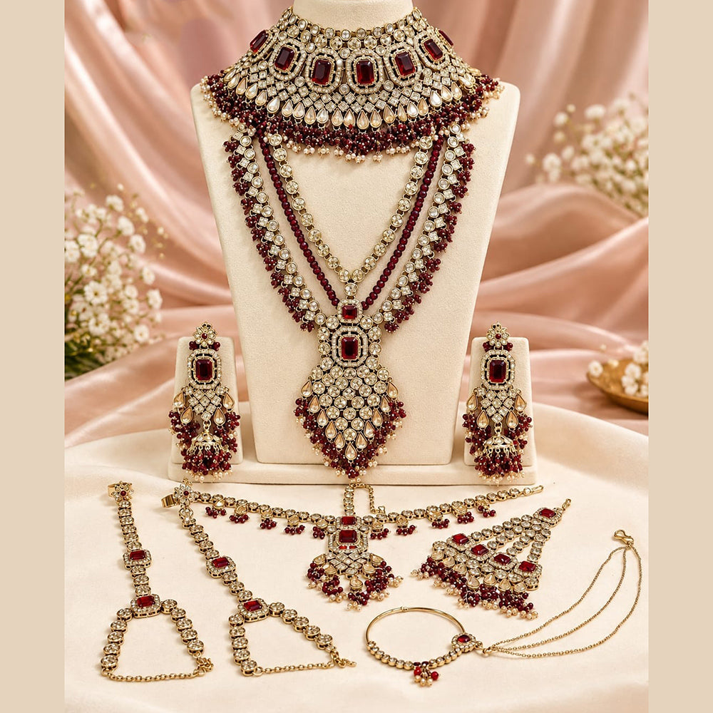 Lucentarts Jewellery Gorgeous Austrian Stone And Beads Bridal Jewellery Set