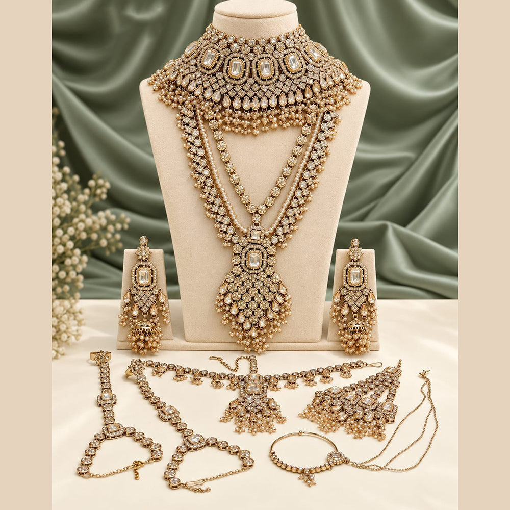 Lucentarts Jewellery Gorgeous Austrian Stone And Beads Bridal Jewellery Set